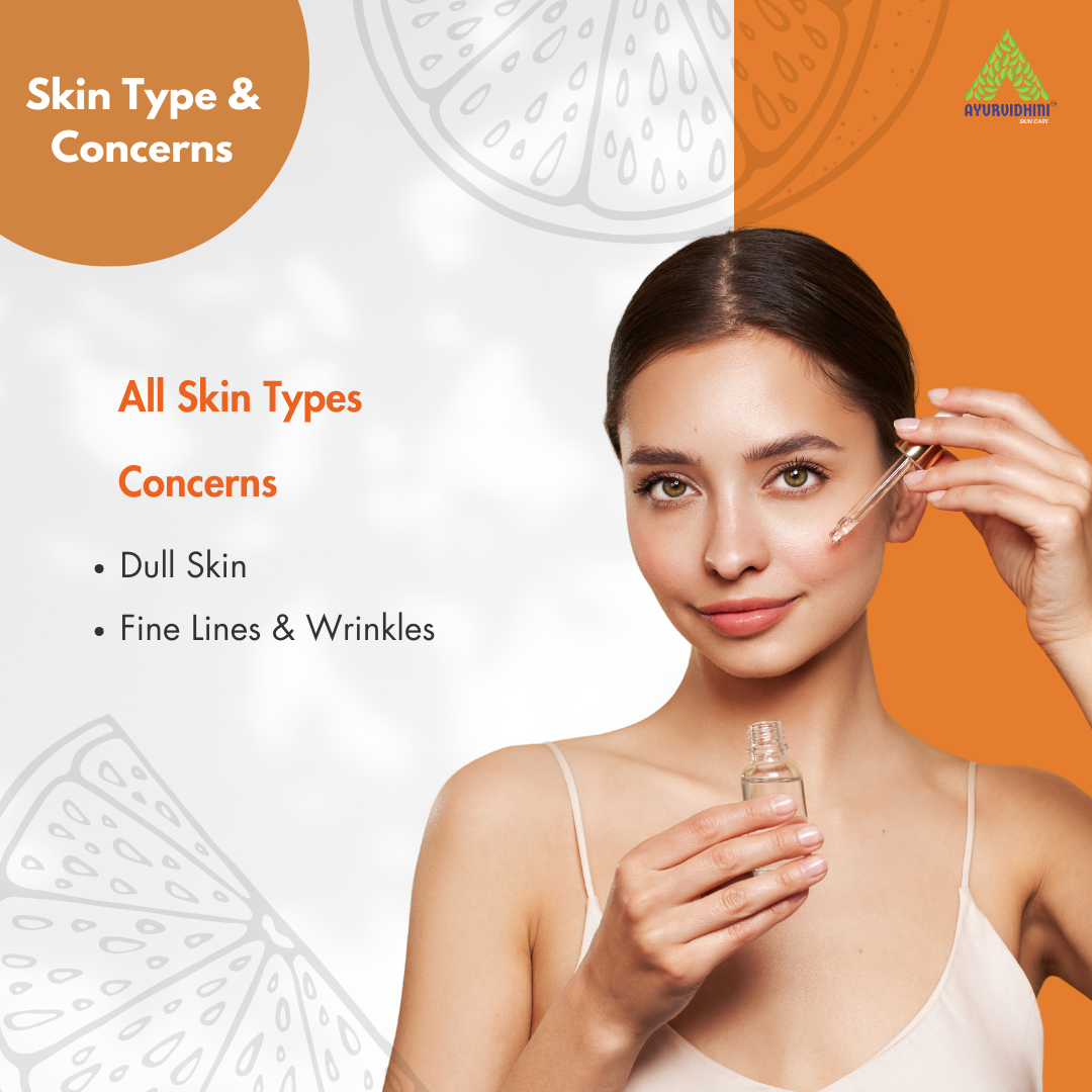 AYURVIDHINI - 10% VITAMIN C FACE SERUM "Glow Brighter, Shine Younger 15ml.