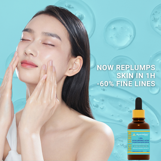 Ayurvidhini 1.5% 4D Hyaluronic acid super hydration serum.