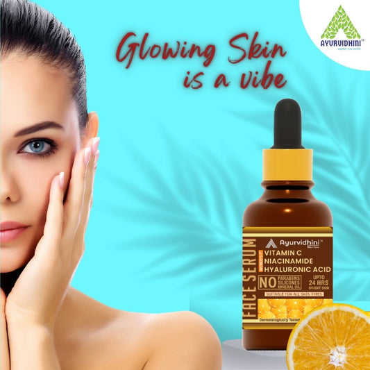 Ayurvidhini- Age defying advanced anti ageing serum 10 % vitamin-c, 1.5 % Hyaluronic acid and 5% niacinamide (15ml)